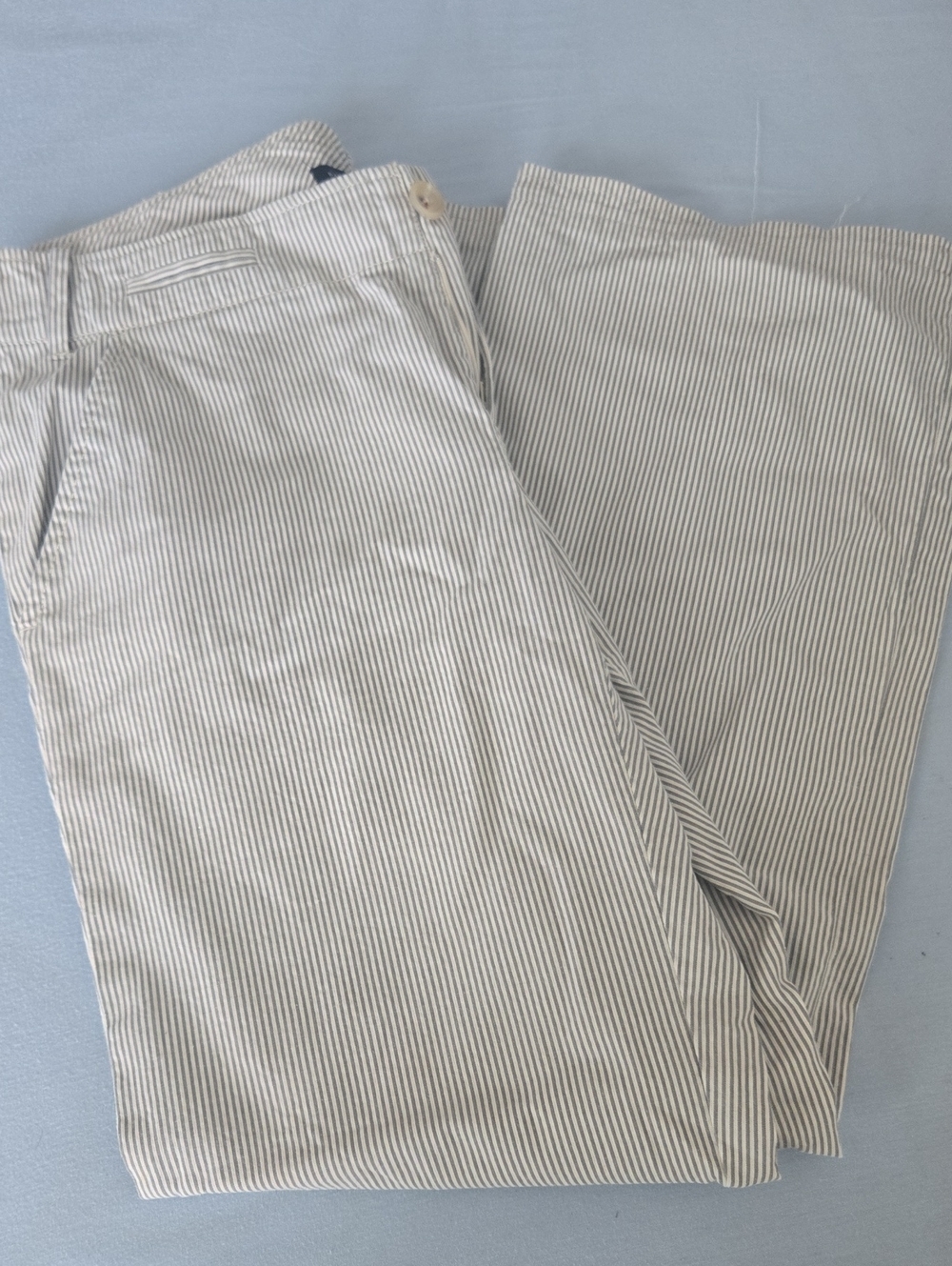 Banana Republic Women's Thin Black & White Striped Chinos